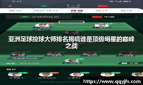 亚洲足球控球大师排名揭晓谁是顶级明星的巅峰之战